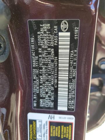 4T1BK1EBXHU246704 Toyota 2gr-fe
