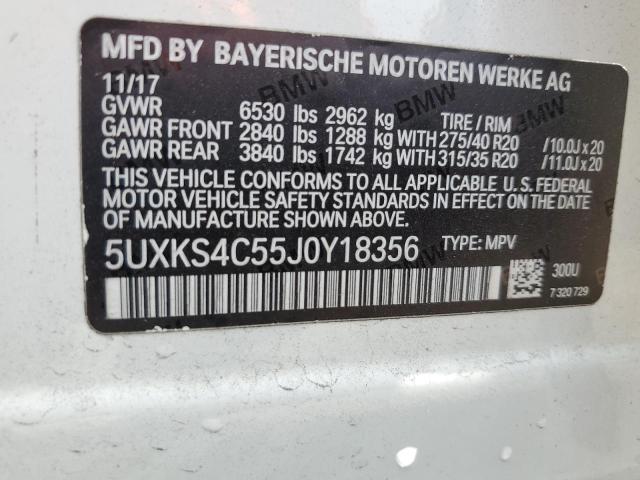5UXKS4C55J0Y18356 BMW X5 XDRIVE3