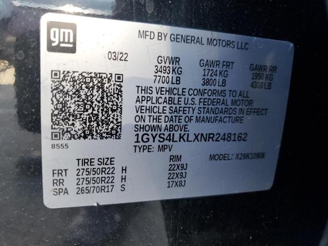 1GYS4LKLXNR248162 Cadillac ESCALADE E