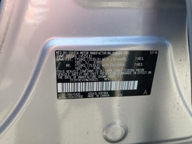 2T3YFREV4HW340625 Toyota 2ar-fe