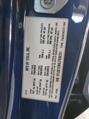 5YJ3E1EB4LF636151 Tesla MODEL 3