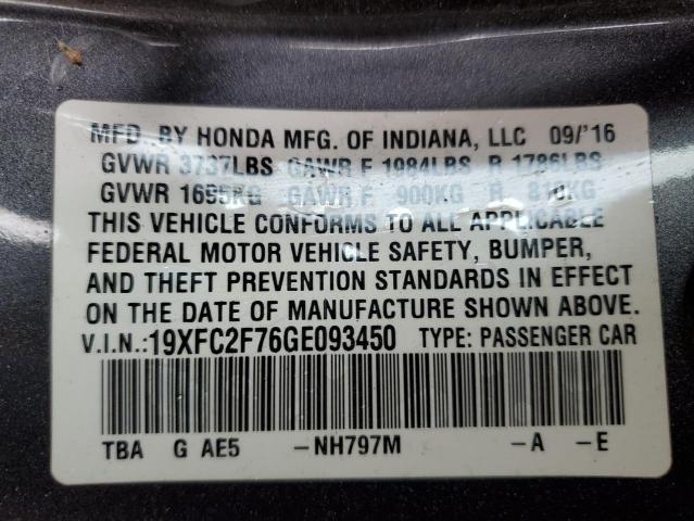 19XFC2F76GE093450 Honda k20c2