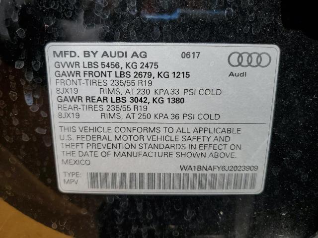 WA1BNAFY6J2023909 Audi 2018