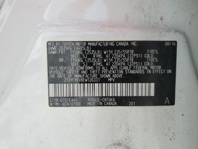 2T3YFREV8EW126331 Toyota RAV4 LIMIT