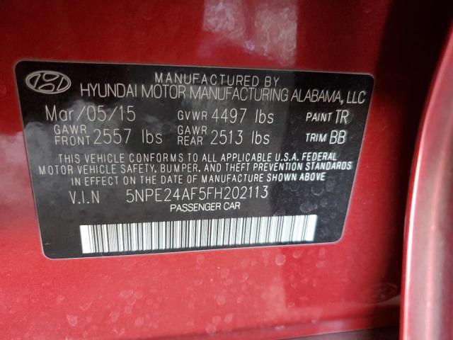 5NPE24AF5FH202113 Hyundai dohc gdi theta-ii