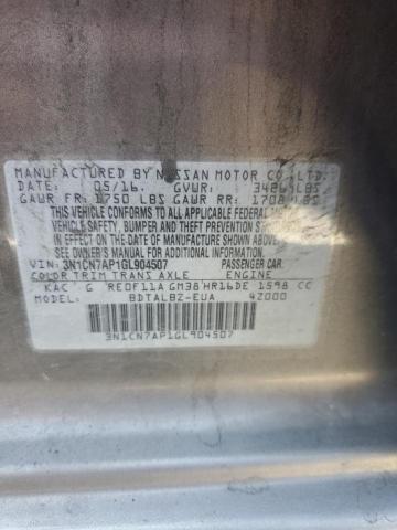 3N1CN7AP1GL904507 Nissan 2016