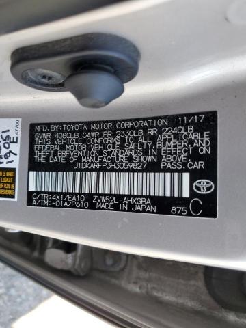 JTDKARFP3H3059827 Toyota 2zr-fxe+1nm