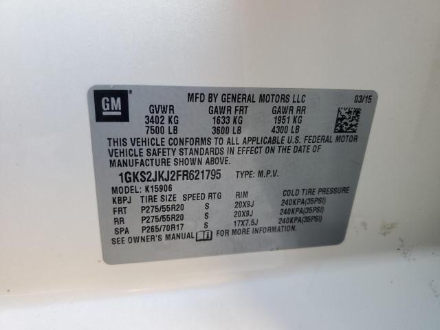 1GKS2JKJ2FR621795 GMC YUKON XL D