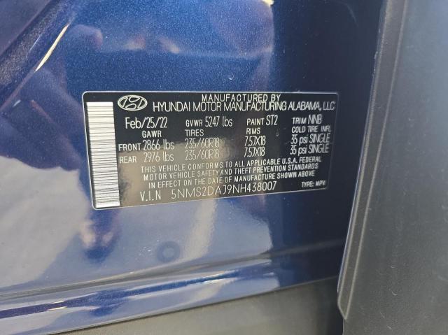 5NMS2DAJ9NH438007 Hyundai gdi theta iii