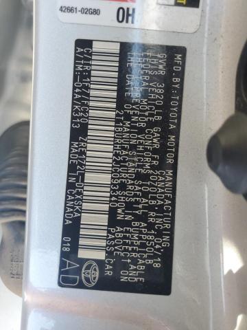 2T1BURHE2JC093340 Toyota COROLLA L