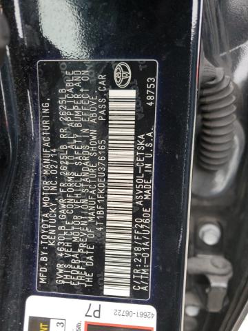 4T1BF1FK0EU376165 Toyota CAMRY L