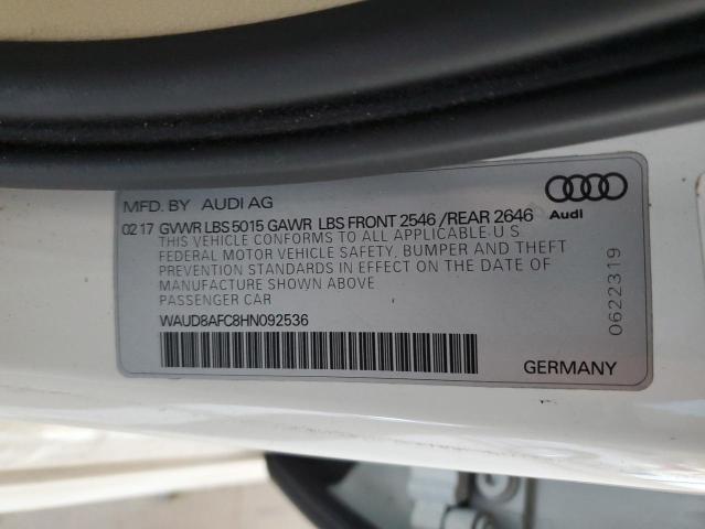 WAUD8AFC8HN092536 Audi 2017