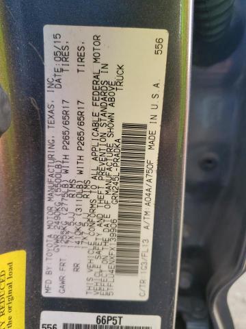 5TFLU4ENXFX139906 Toyota 1gr-fe