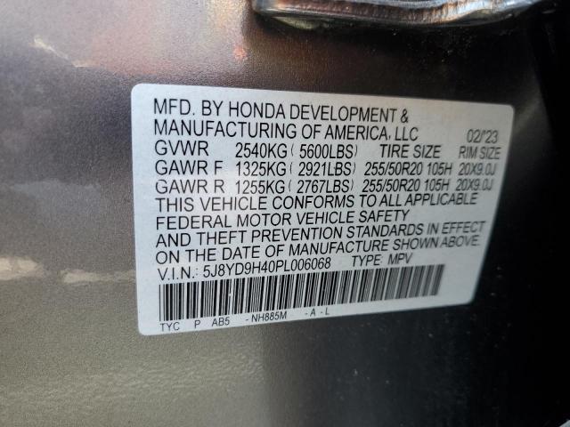 5J8YD9H40PL006068 Acura j35y5
