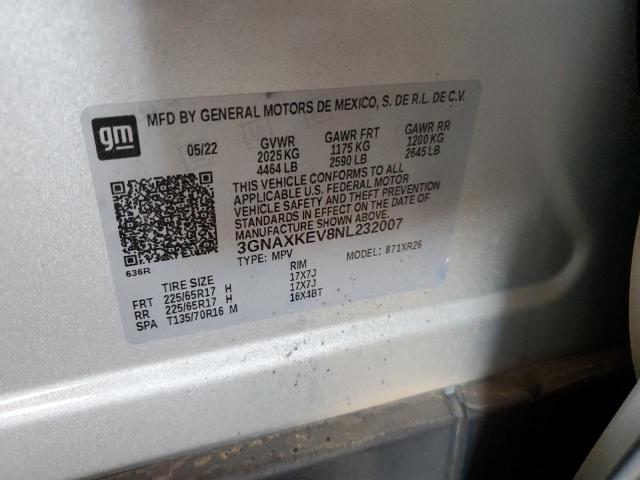 3GNAXKEV8NL232007 Chevrolet lyx