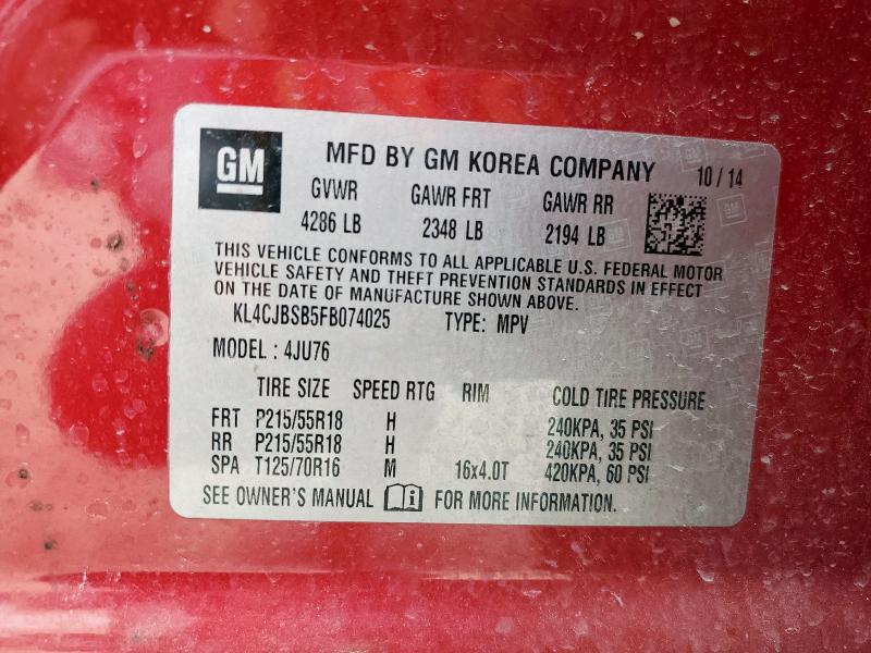 KL4CJBSB5FB074025 Buick ENCORE CON