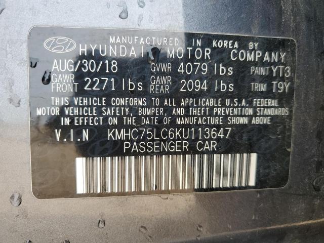 KMHC75LC6KU113647 Hyundai Ioniq