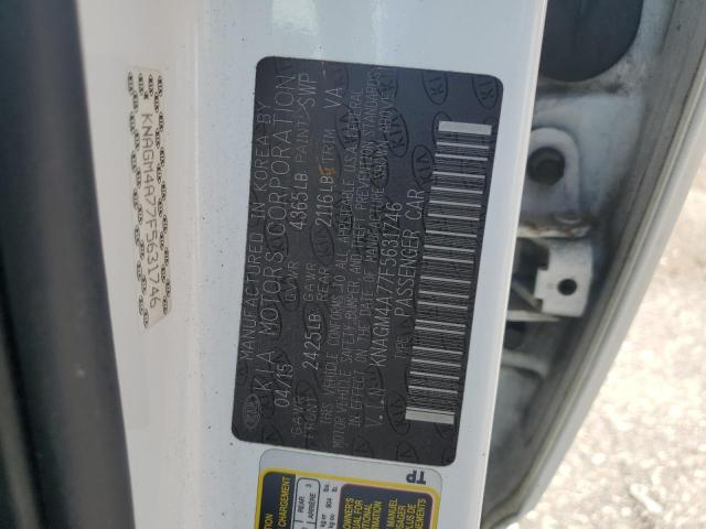 KNAGM4A77F5631746 KIA dohc gdi theta ii