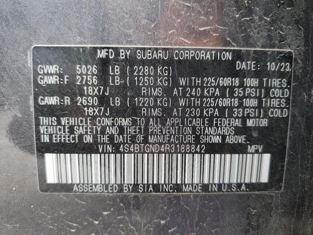 4S4BTGND4R3188842 Subaru u4