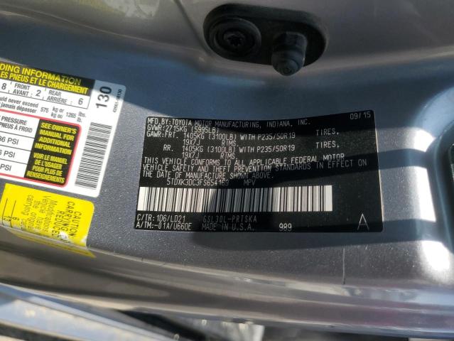 5TDXK3DC3FS654169 Toyota 2gr-fks