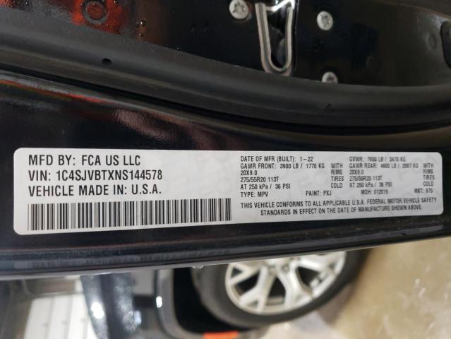 1C4SJVBTXNS144578 Jeep 2022