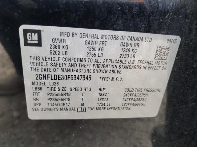 2GNFLDE30F6347346 Chevrolet lfx - sidi, vvt, e85 max, alum