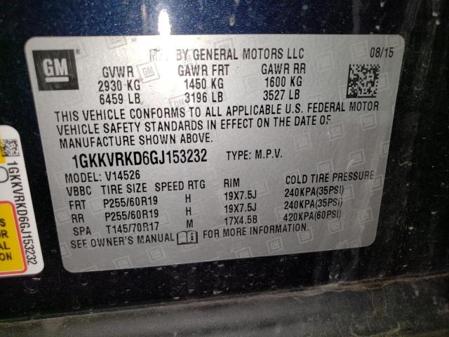 1GKKVRKD6GJ153232 GMC llt - sidi, alum, 60 degrees