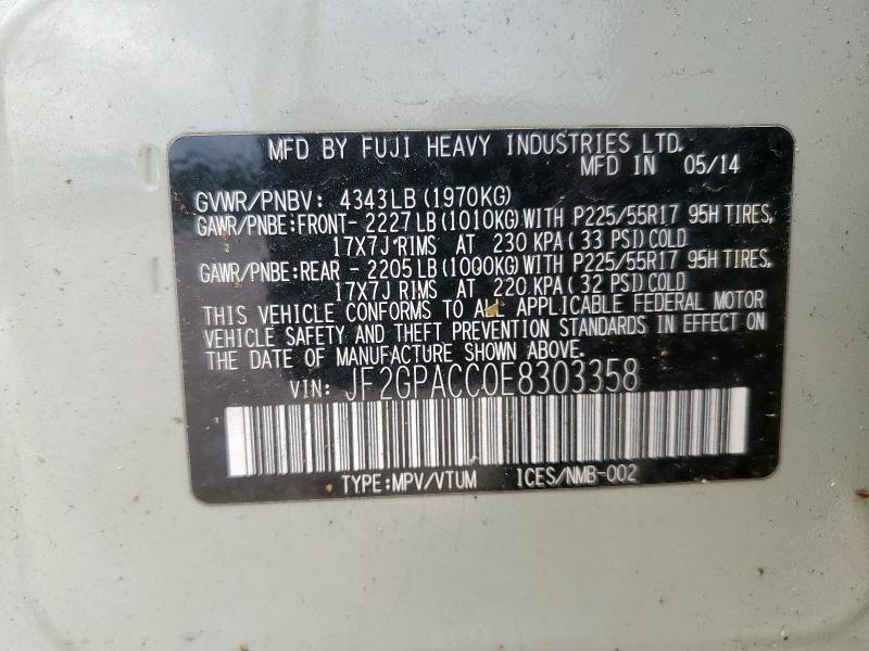 JF2GPACC0E8303358 Subaru 2.0l na