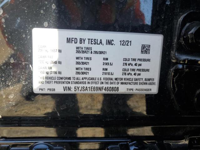 5YJSA1E69NF460808 Tesla 2022
