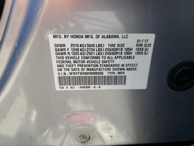 5FNYF5H50HB006036 Honda j35y6