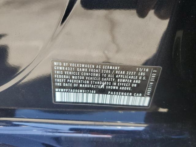 WVWPP7AU9GW917160 Volkswagen 2016