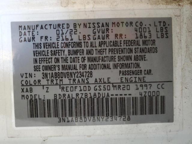 3N1AB8DV8NY234728 Nissan Sentra