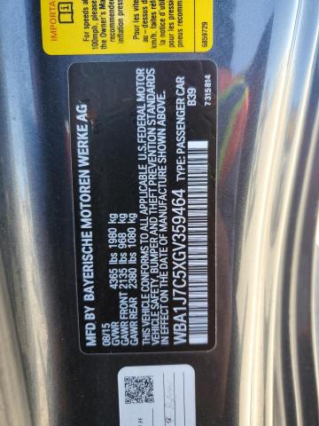 WBA1J7C5XGV359464 BMW 2016