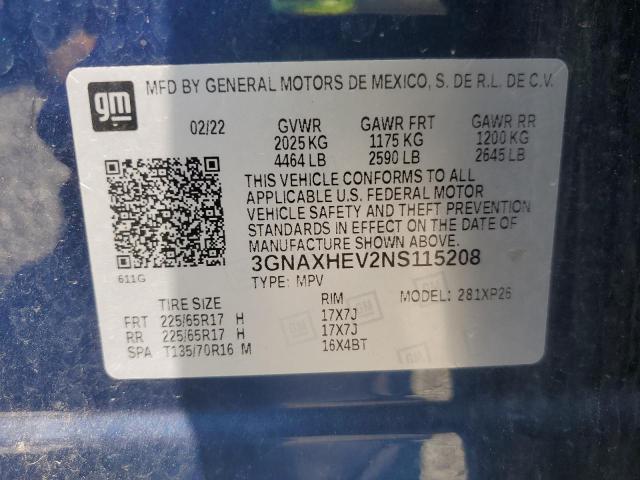 3GNAXHEV2NS115208 Chevrolet EQUINOX LS