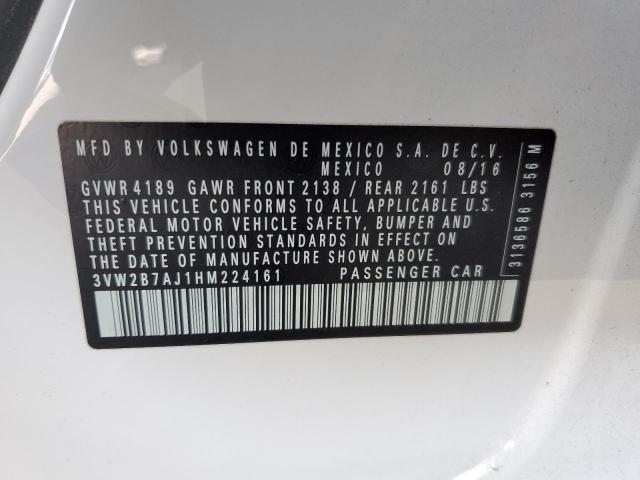 3VW2B7AJ1HM224161 Volkswagen JETTA S