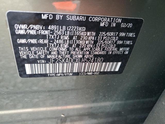 JF2SKADCXLH524180 Subaru naturally aspirated u5
