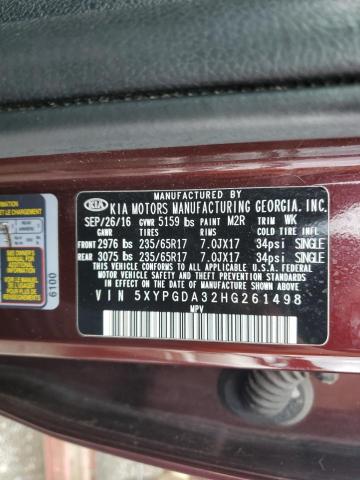 5XYPGDA32HG261498 KIA Sorento
