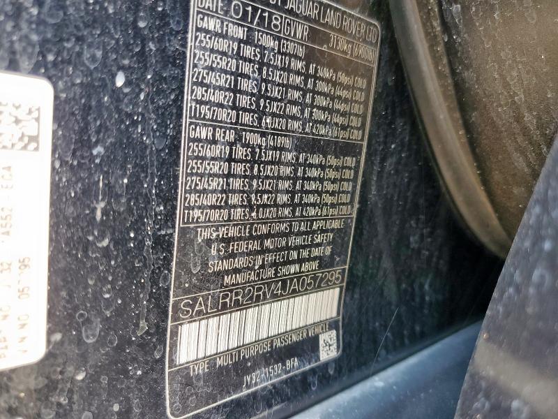 SALRR2RV4JA057295 Land Rover Discovery