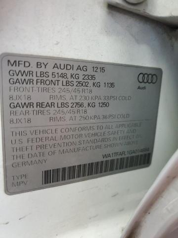 WA1TFAFL1GA014684 Audi flex fuel vehicle - e85