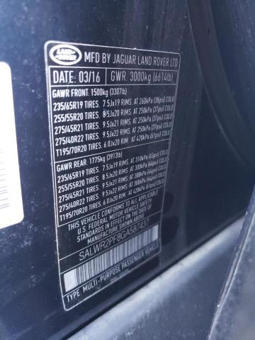 SALWR2PF8GA587437 Land Rover s/c lev3 sulev30