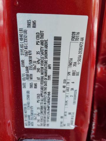 1FMCU9J94FUB92166 Ford 2015
