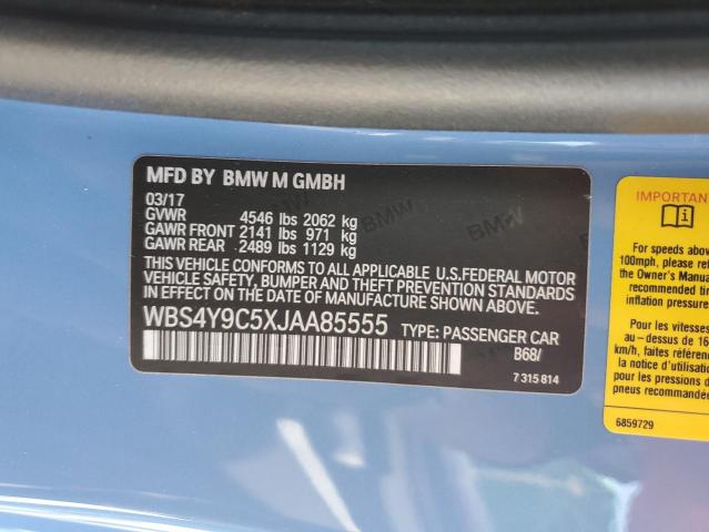 WBS4Y9C5XJAA85555 BMW 2018