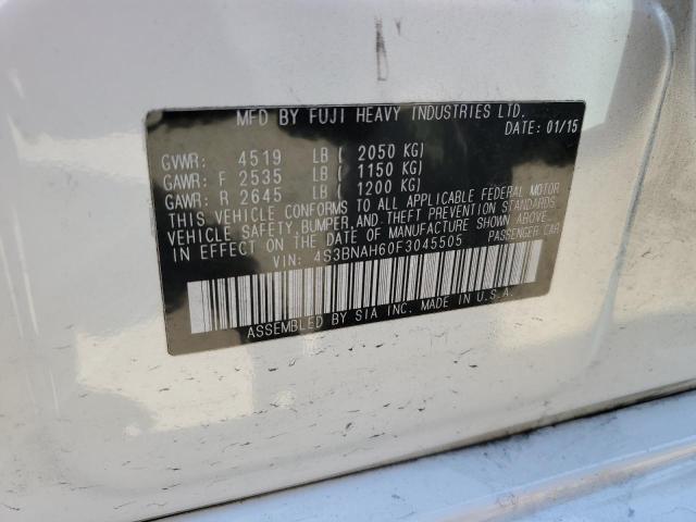 4S3BNAH60F3045505 Subaru 2.5l u5