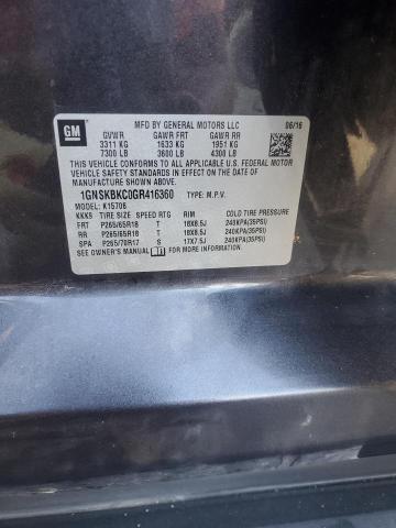 1GNSKBKC0GR416360 Chevrolet l83 - sidi, vvt, afm, e85 max, aluminum