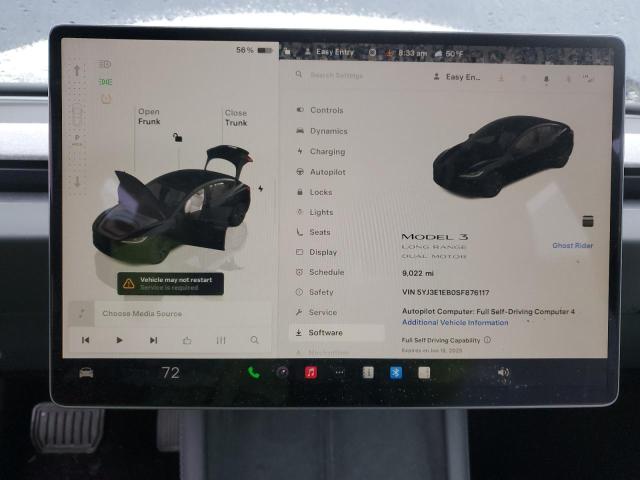 5YJ3E1EB0SF876117 Tesla 2025