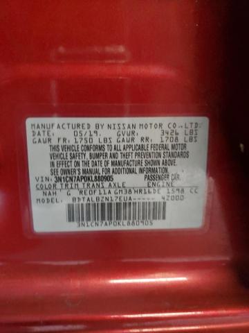 3N1CN7AP0KL880905 Nissan 2019