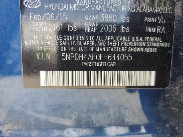 5NPDH4AE0FH644055 Hyundai dohc mpi nu