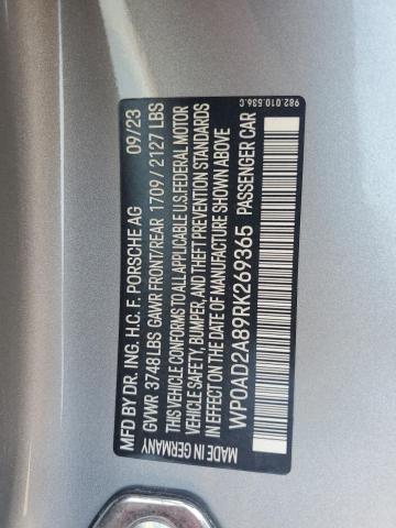 WP0AD2A89RK269365 Porsche 2024