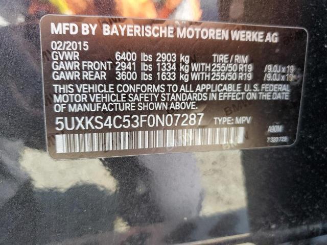 5UXKS4C53F0N07287 BMW 2015