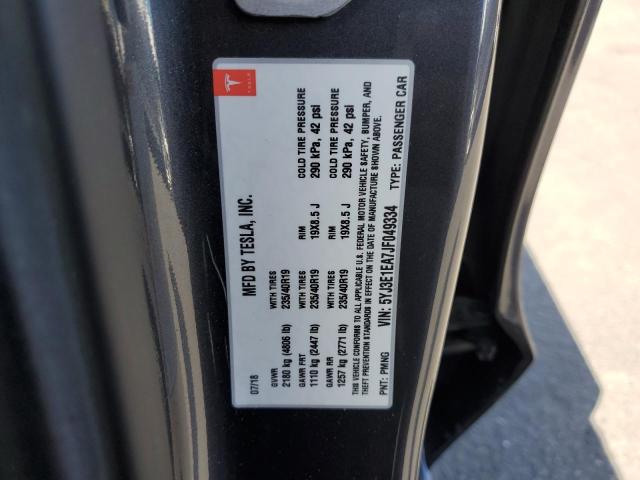 5YJ3E1EA7JF049334 Tesla 2018